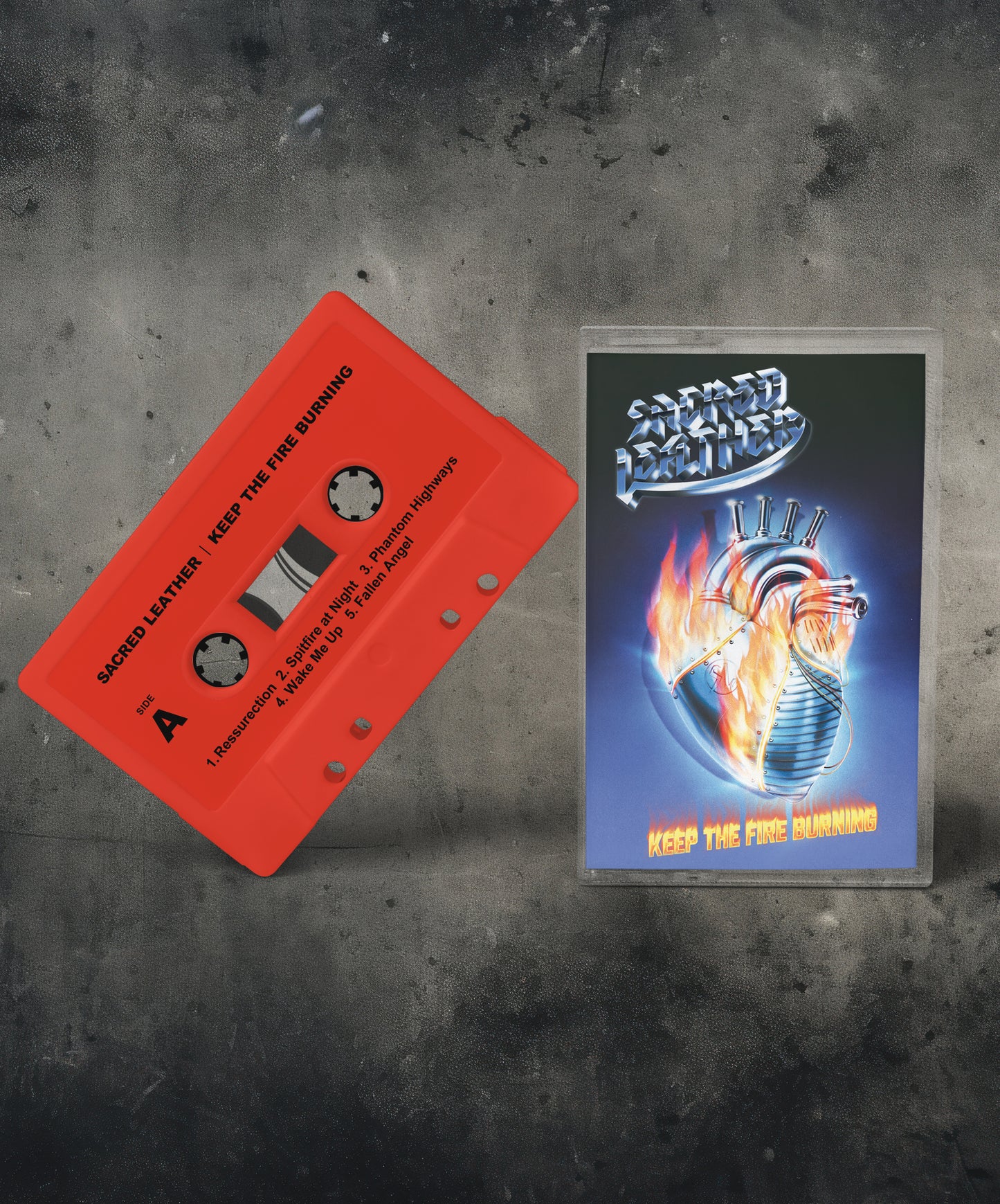 Sacred Leather – Keep the Fire Burning Cassette