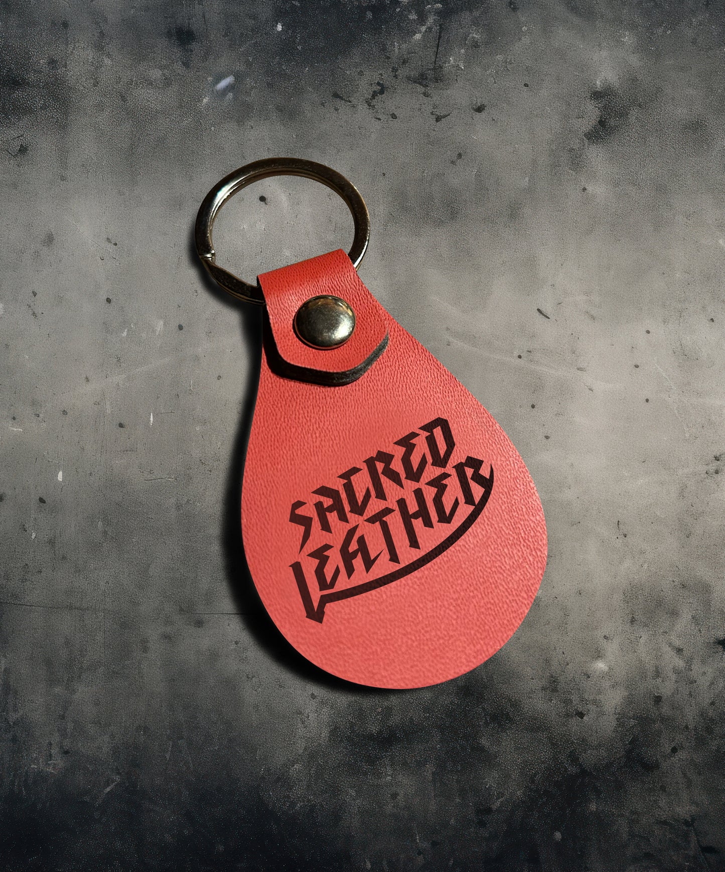 Sacred Leather – Blood Red Keychain