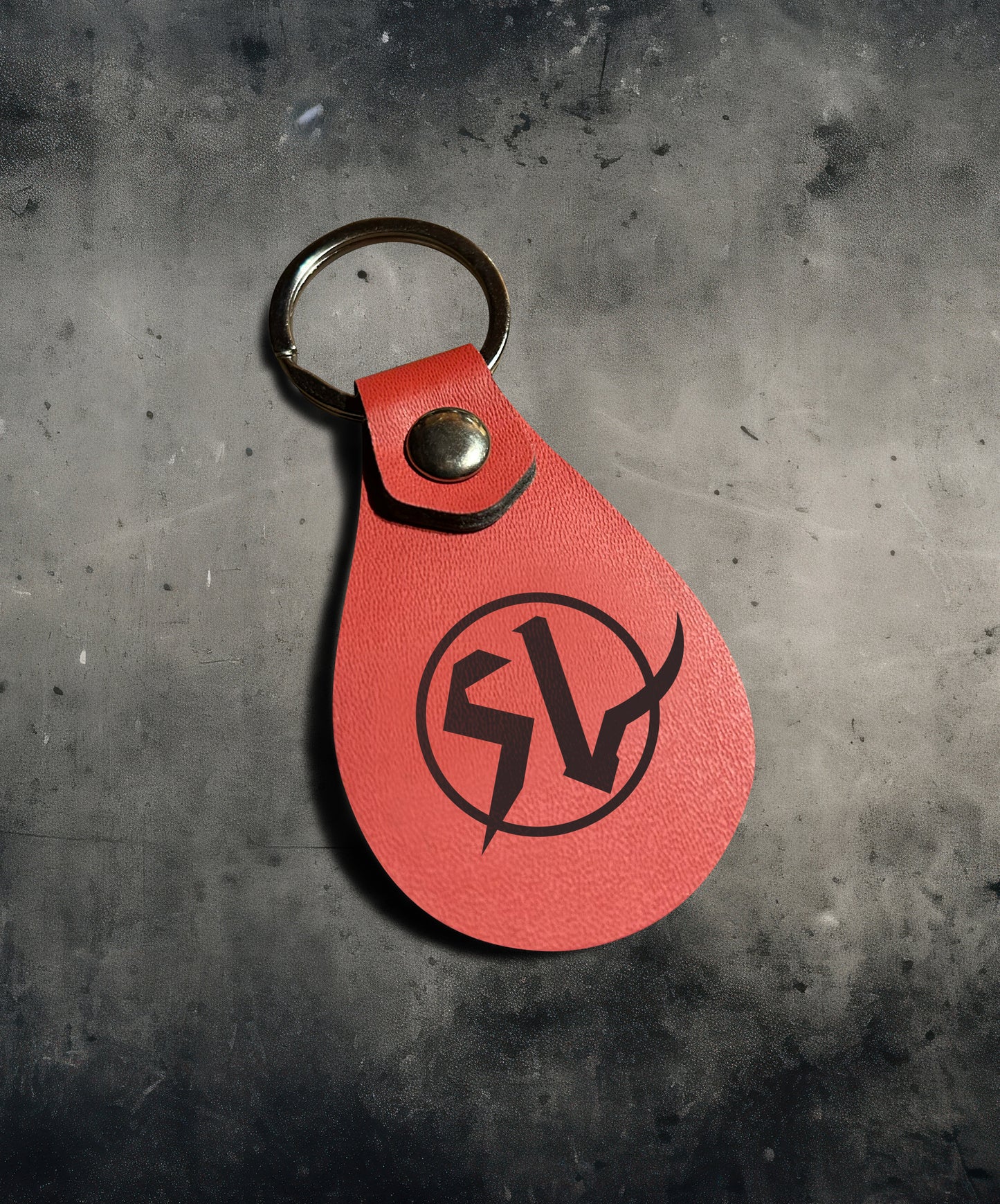 Sacred Leather – Blood Red Keychain